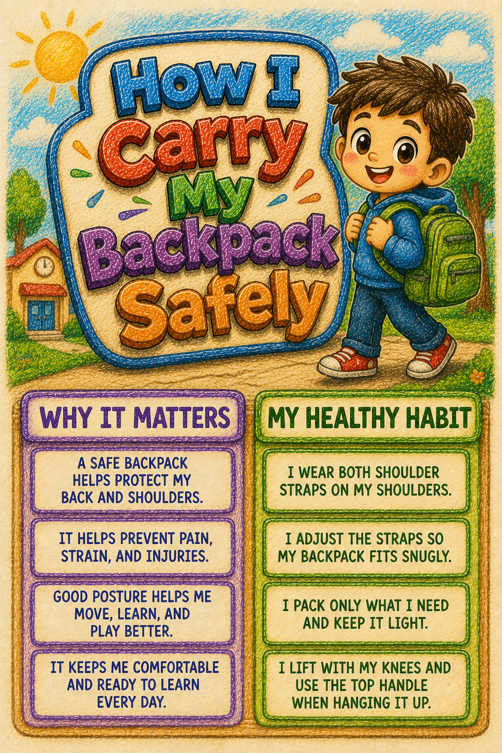 How I Carry My Backpack Safely poster