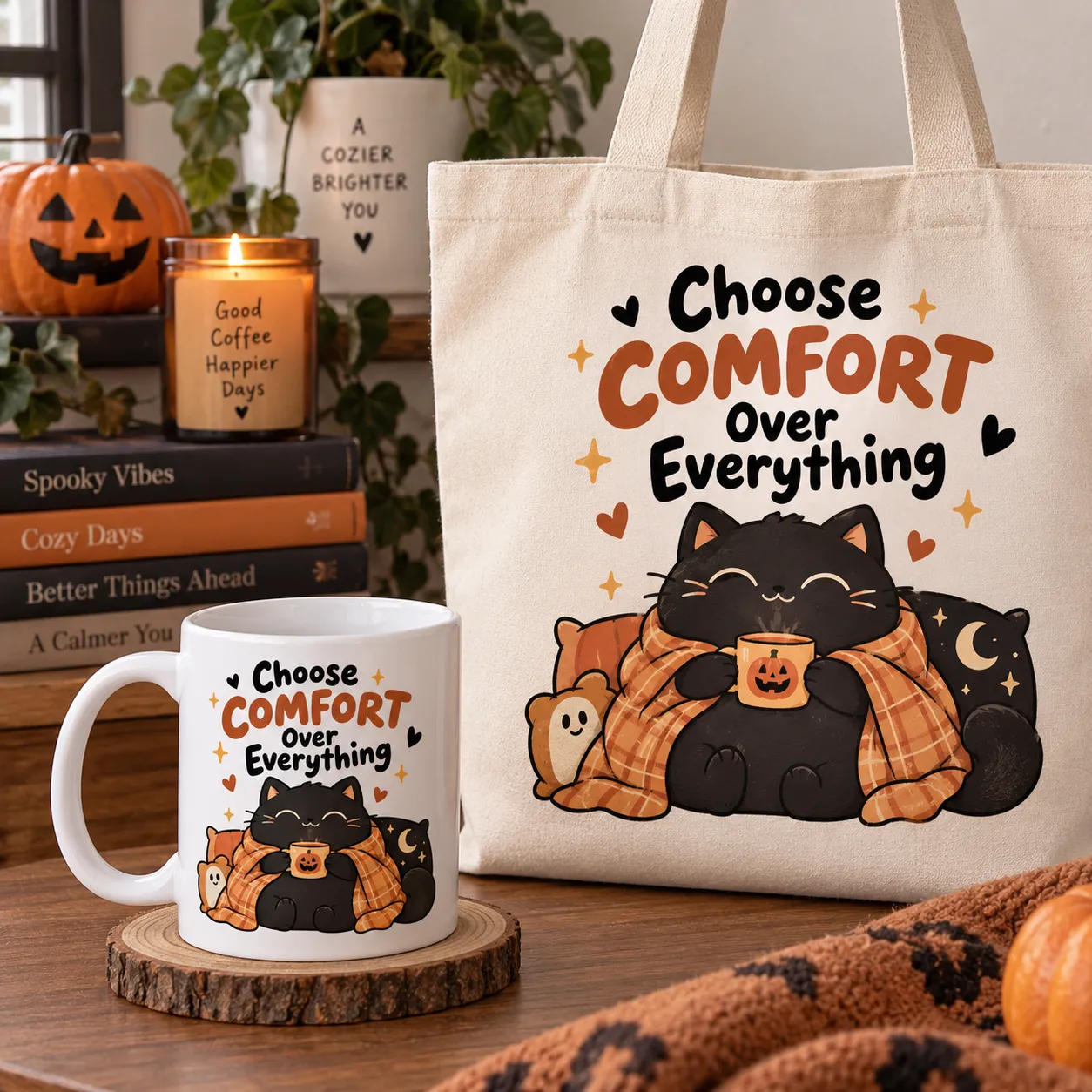 Halloween POD and social media mockup