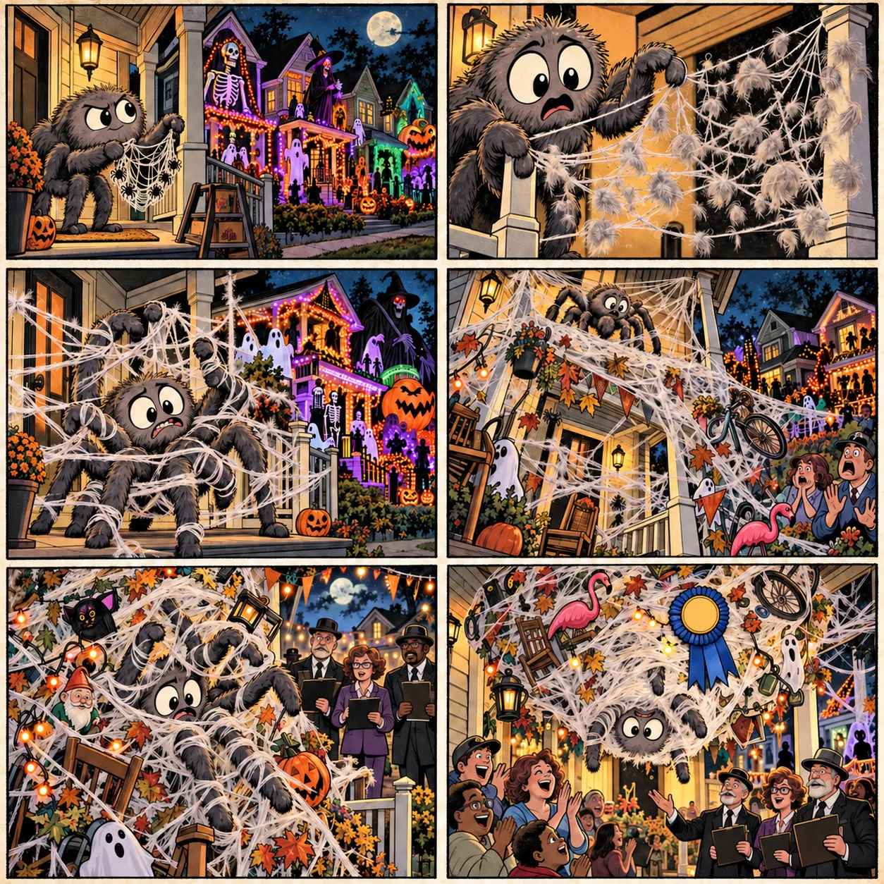 Halloween 4 or 6 panel comic example