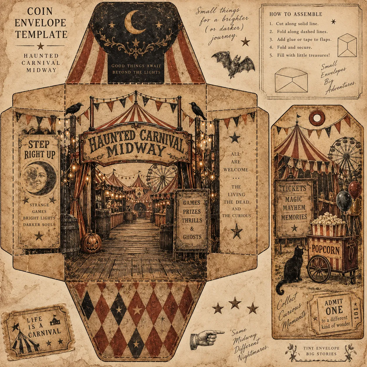 Vintage Halloween Envelopes