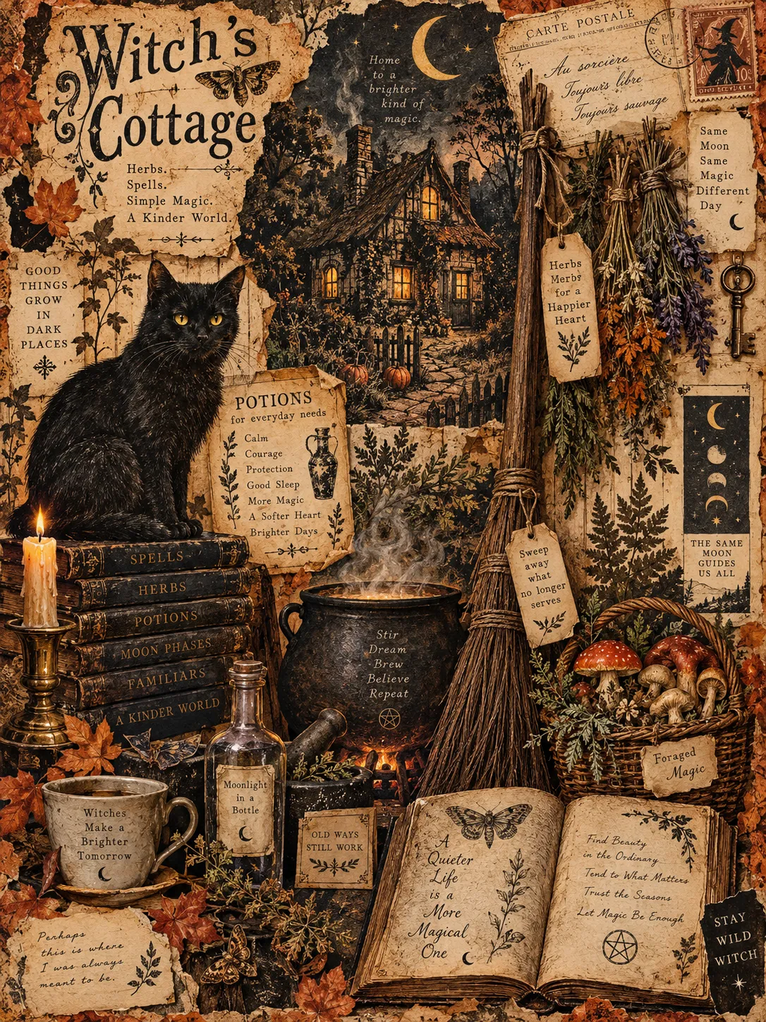 Vintage Halloween Journal Pages