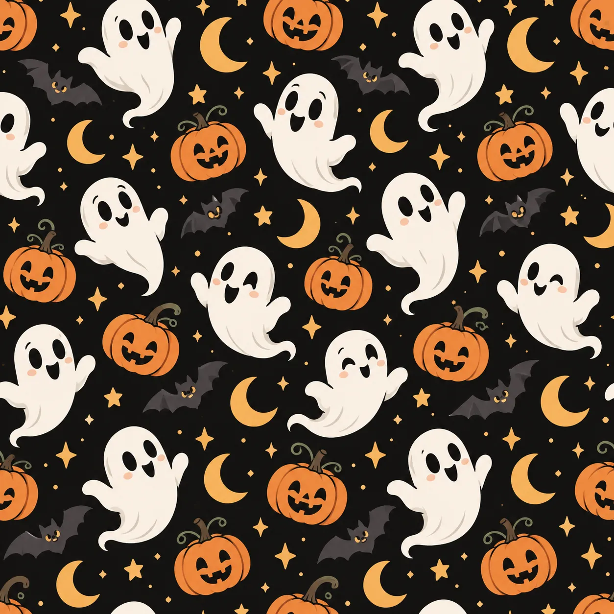 Halloween seamless pattern example