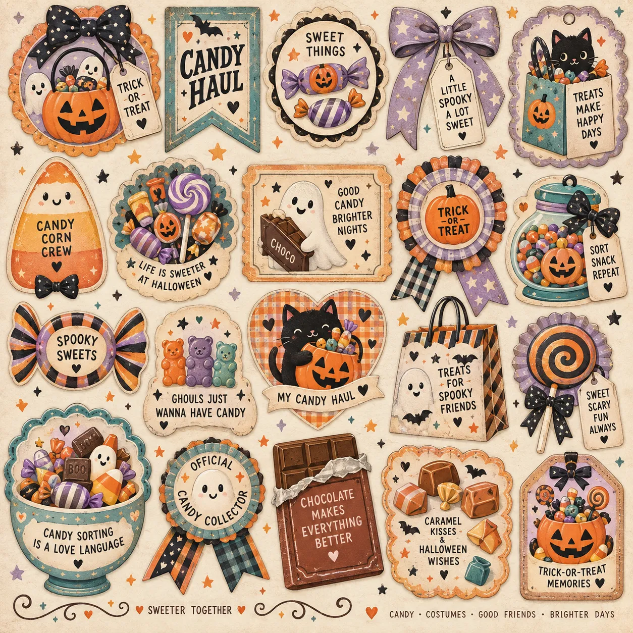 Cute Spooky Stickers and Embellishments