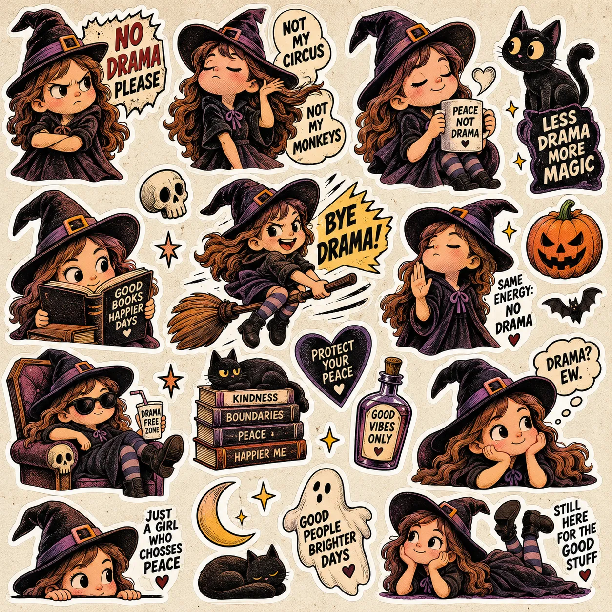 Halloween sticker sheet example